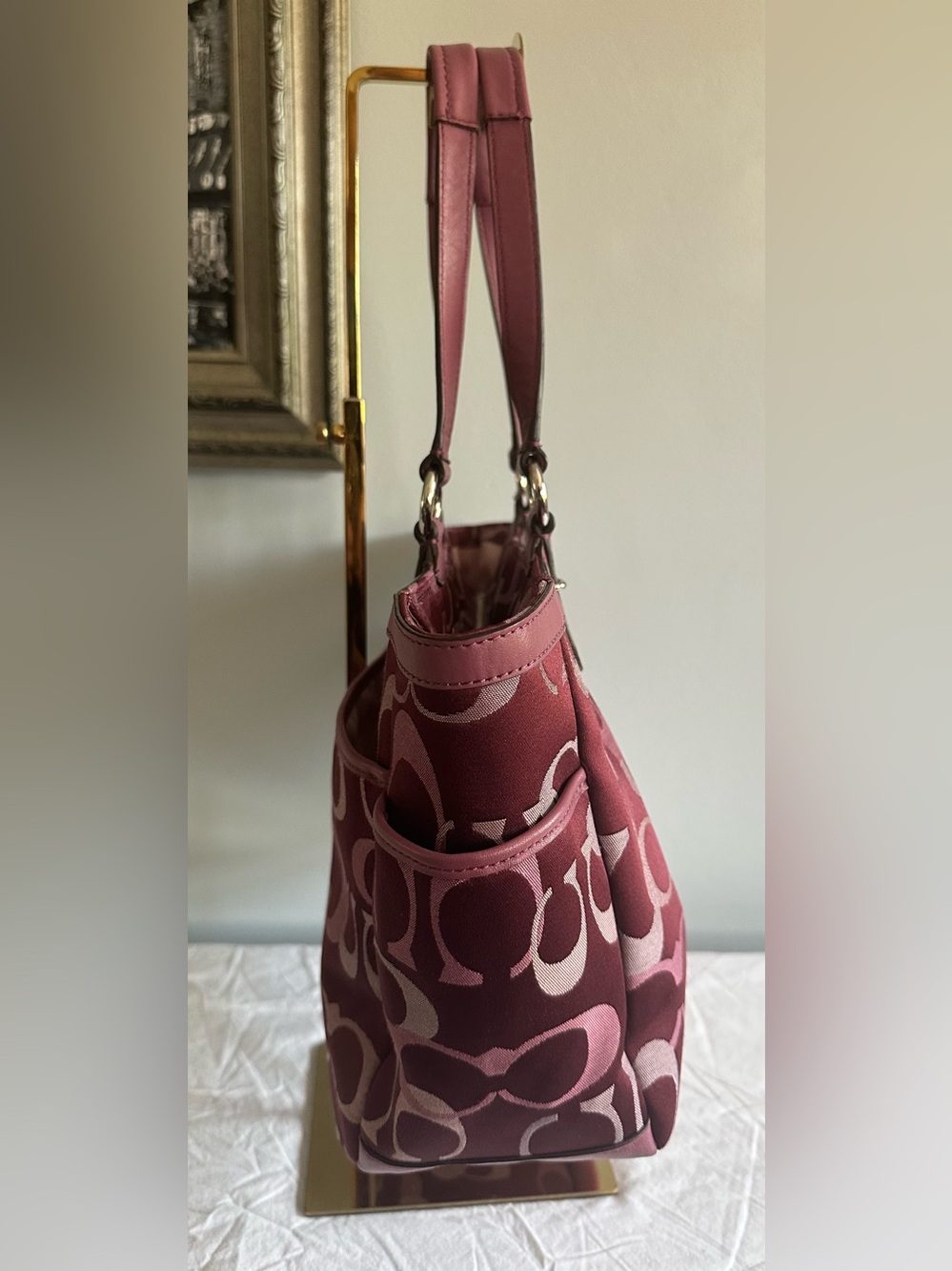 Coach Pink Gallery Optic Signature Y2K Tote - Picture 4 of 16